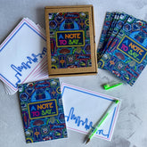 Light Steel Blue BOXED NOTECARDS - NEON A NOTE TO SAY... (set of 10)