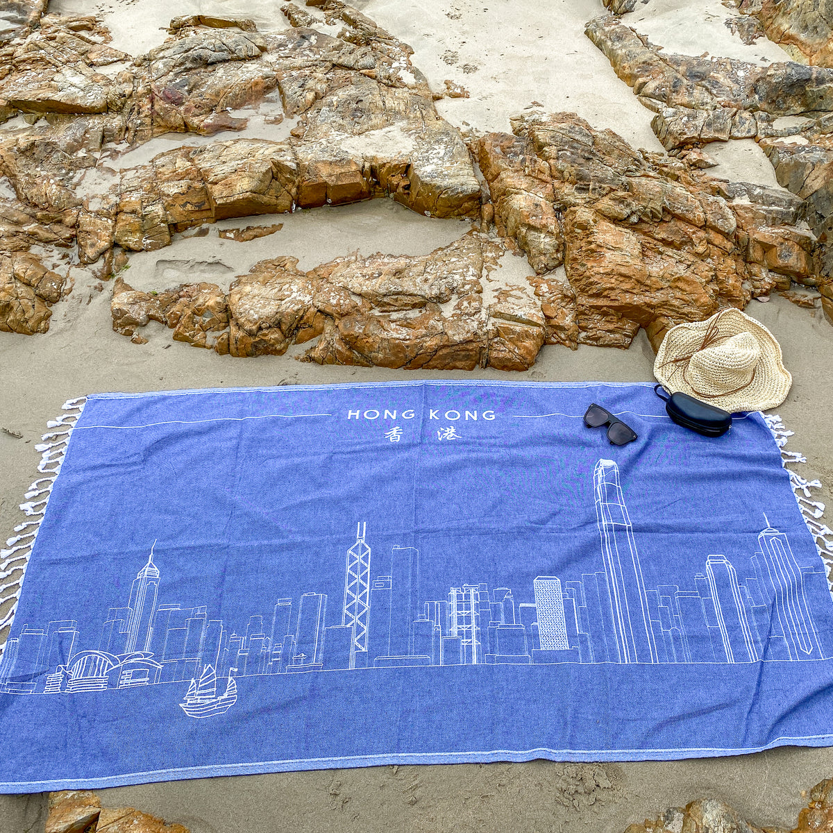 TURKISH TOWEL: HK Skyline (5 Colours Available)