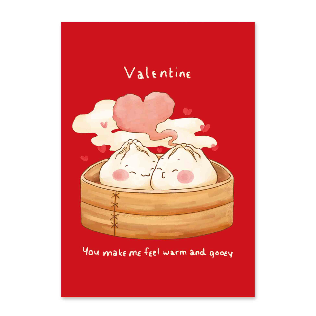GREETING CARD: VALENTINE - Warm And Gooey Dumplings (2 sizes)