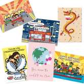 GREETINGS CARDS: Bumper Pack of 10 cards (5 assorted designs)