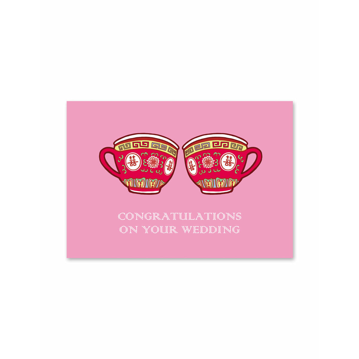 Light Pink GREETING CARD: Congratulations on Your Wedding