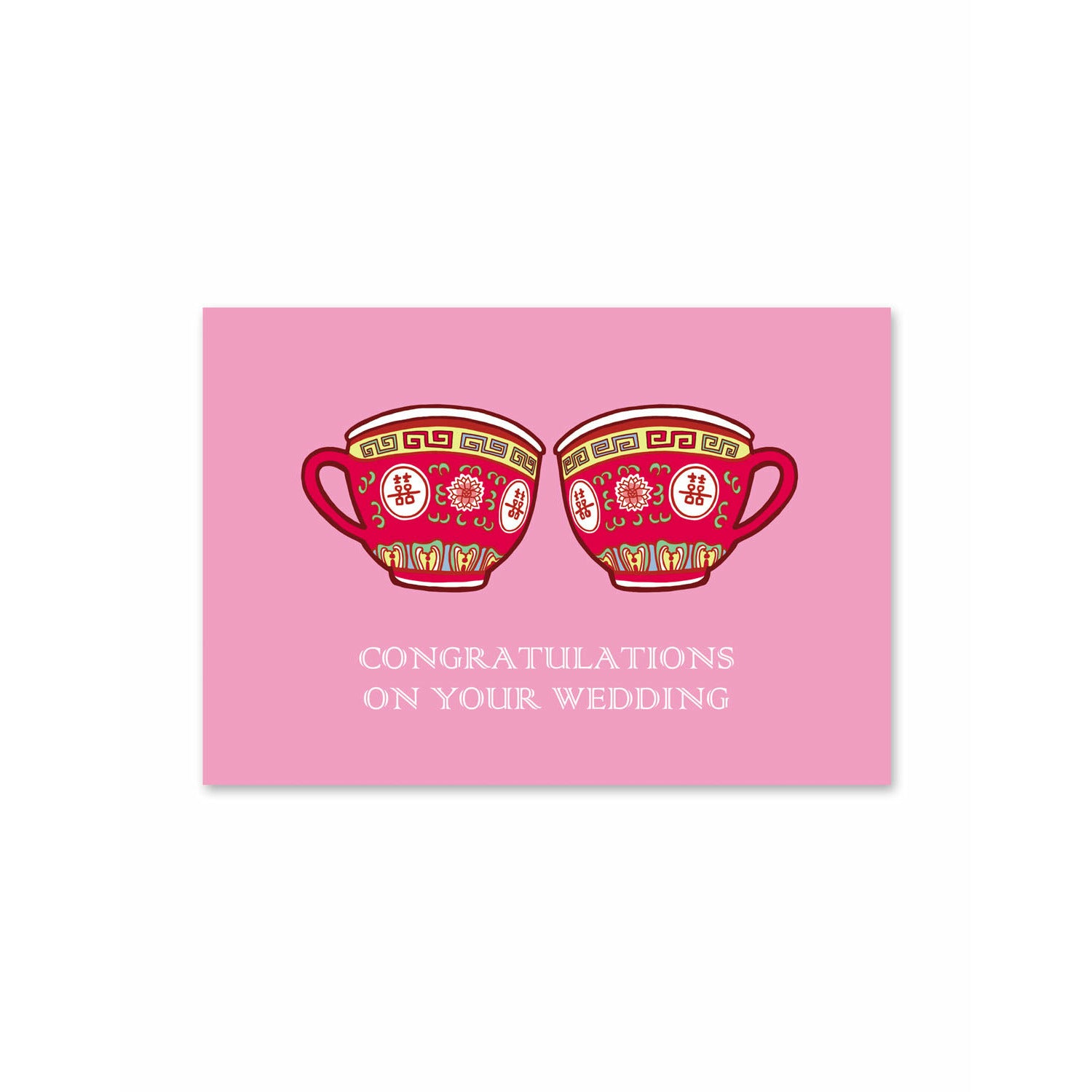 Light Pink GREETING CARD: Congratulations on Your Wedding