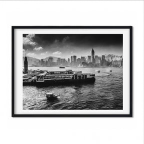 Dark Slate Gray COLLECTOR'S PRINT - Hong Kong Cityscape Across the Water
