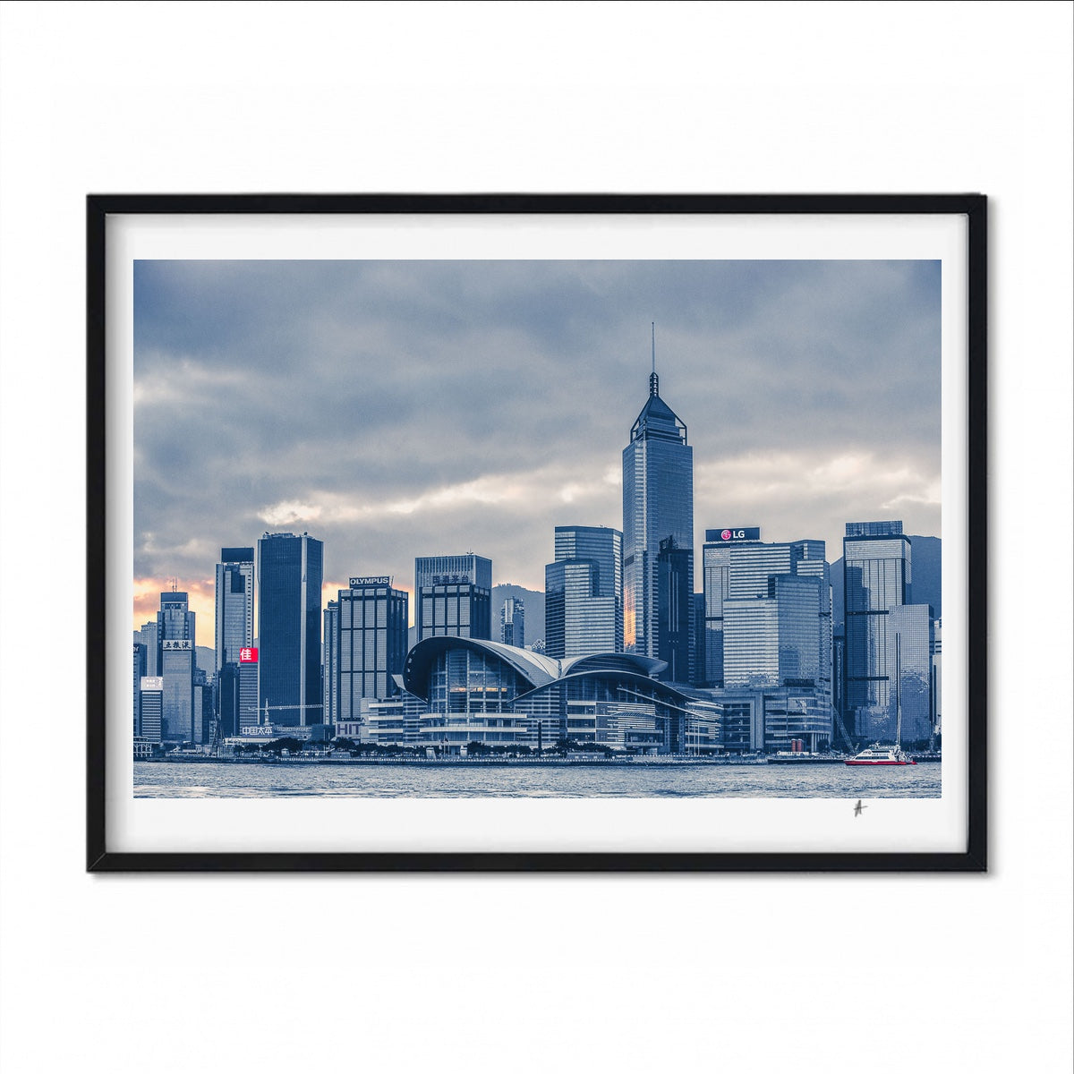 Dark Gray COLLECTOR'S PRINT - Classic Hong Kong Skyline