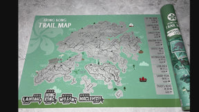 Hong Kong Hiking Scratch Map (Green)