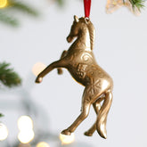 ZODIAC HANGING DECORATION: Gold Horse