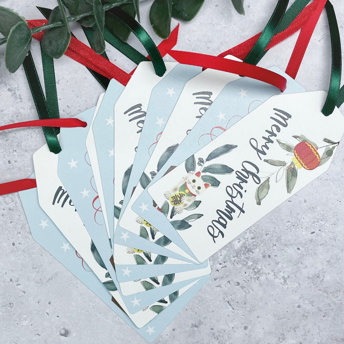 CHARITY CHRISTMAS GIFT TAGS: Mixed designs 10-piece bundle