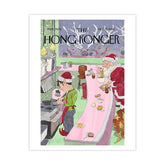 Sophia Hotung Print: Santa at the Cha Chaan Teng