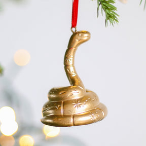 ZODIAC HANGING DECORATION: Gold Snake