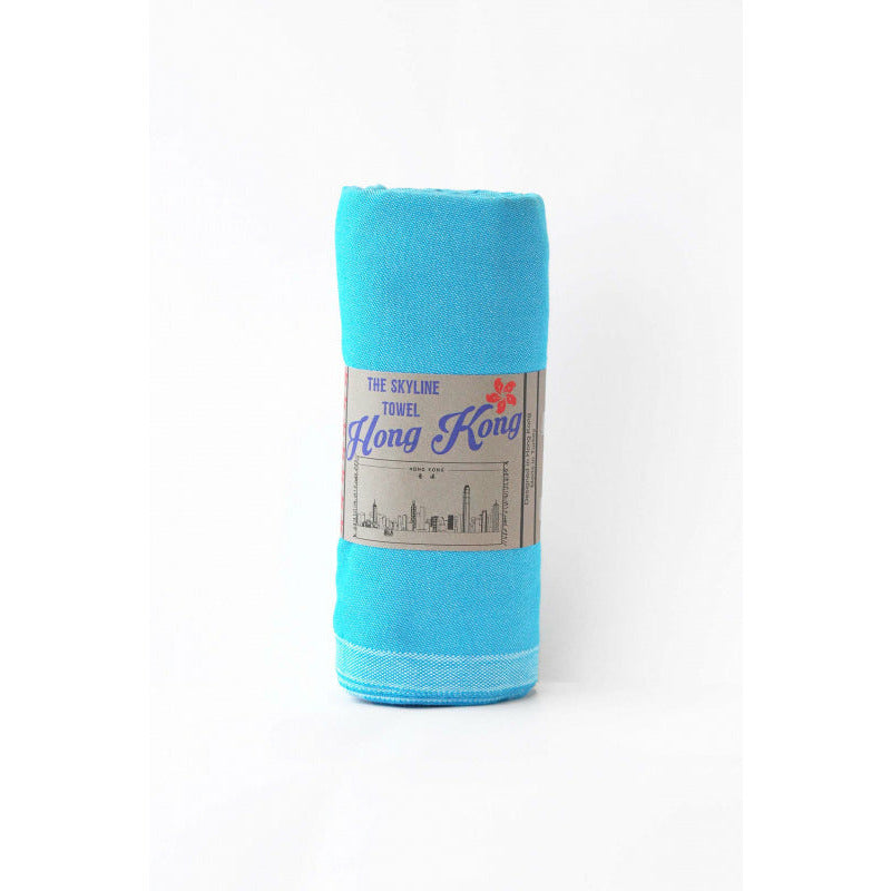 Medium Turquoise TURKISH TOWEL: HK SKYLINE (5 Colours Available)