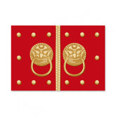 Tan GREETING CARD: Door Knockers