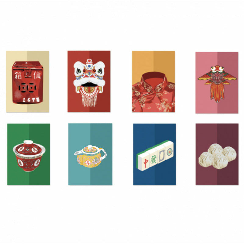Sienna GREETING CARDS PACK of 8 - Unforgettable Hong Kong