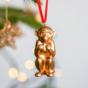 Light Gray ZODIAC HANGING DECORATION: Gold Monkey