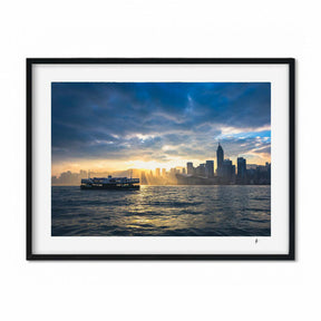 Dark Slate Gray COLLECTOR'S PRINT - Star Ferry at Sunrise