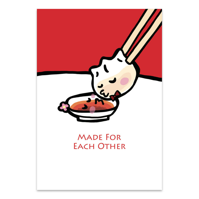 Firebrick GREETING CARD: MADE FOR EACH OTHER
