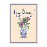 Antique White GREETING CARD: Birthday Blooms