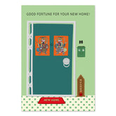 Sea Green GREETING CARD: NEW HOME - Good Fortune!