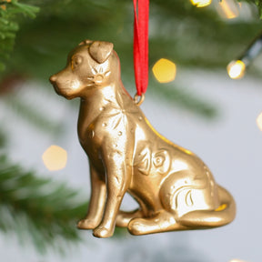 Gray ZODIAC HANGING DECORATION: Gold Dog