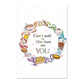 Beige GREETING CARD: Can't Wait To Dim Sum With You