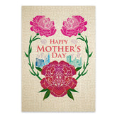 Light Gray GREETING CARD: MOTHER'S DAY - HK Carnations