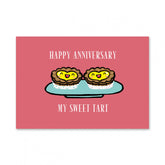 Pale Violet Red GREETING CARD: HAPPY ANNIVERSARY - Sweet Tart