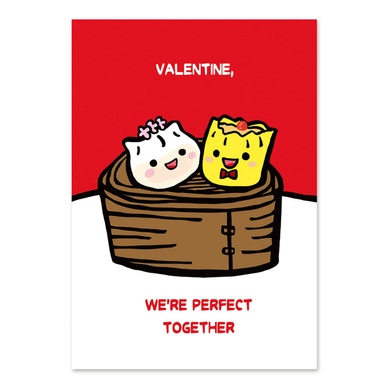 Black GREETING CARD: VALENTINE - Perfect Together