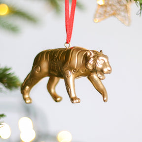 ZODIAC HANGING DECORATION: Gold Tiger